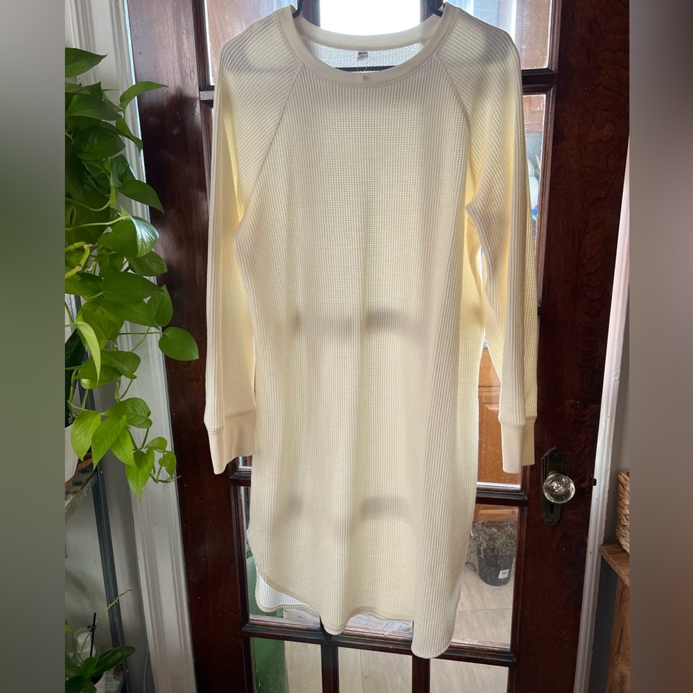 Uniqlo cream thermal dress